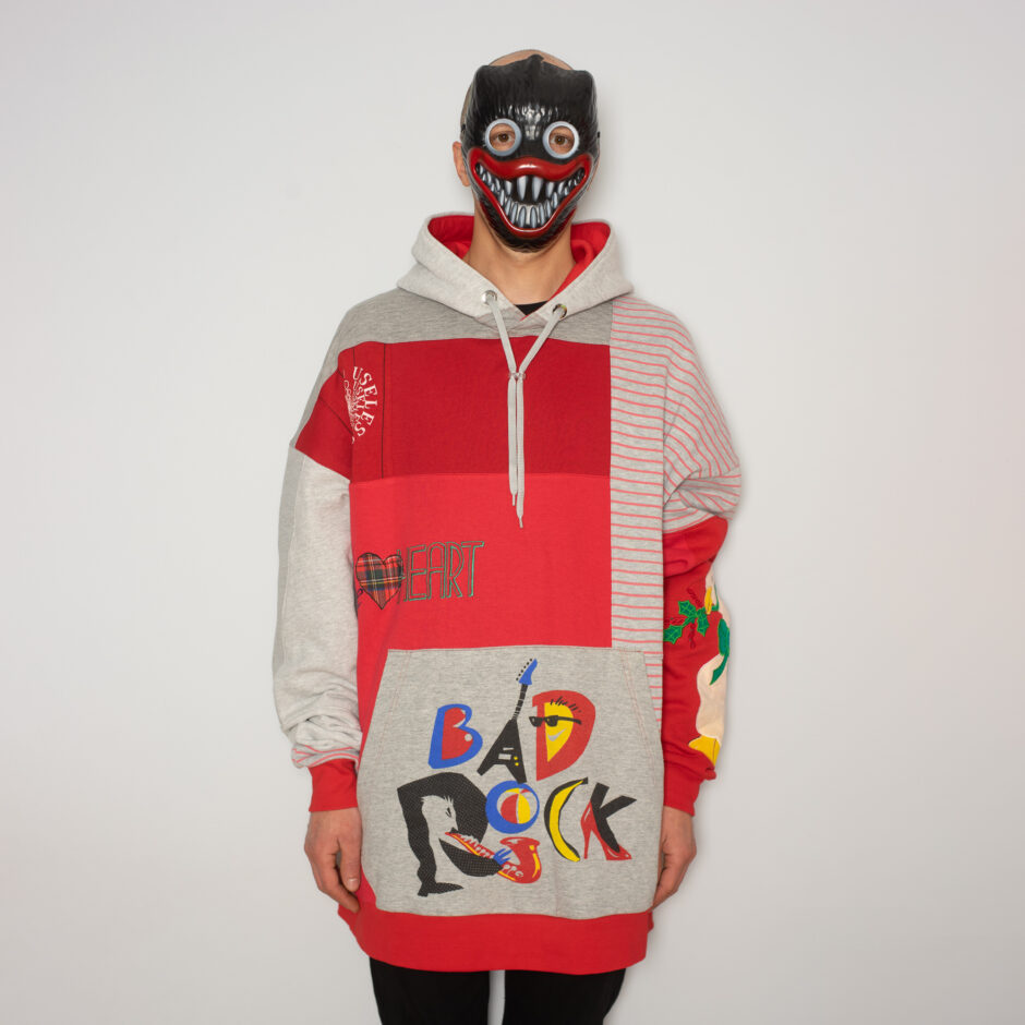 RED/GREY FRANKENHOODIE - Image 3
